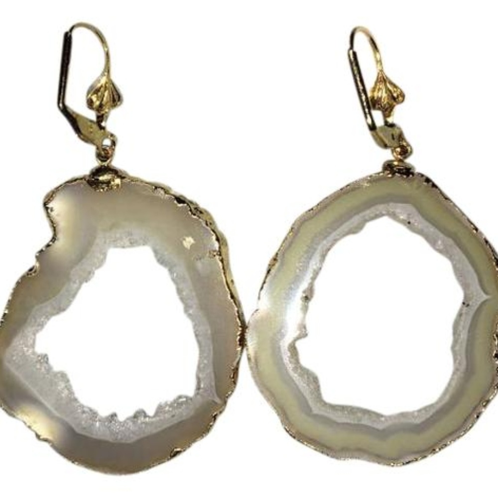 Geode Slice "Druzy" Earrings